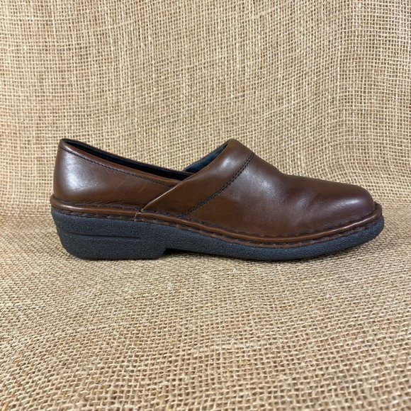 josef seibel slip on shoes loafers clogs brown leather air cushion women size 10 - Picture 3 of 12